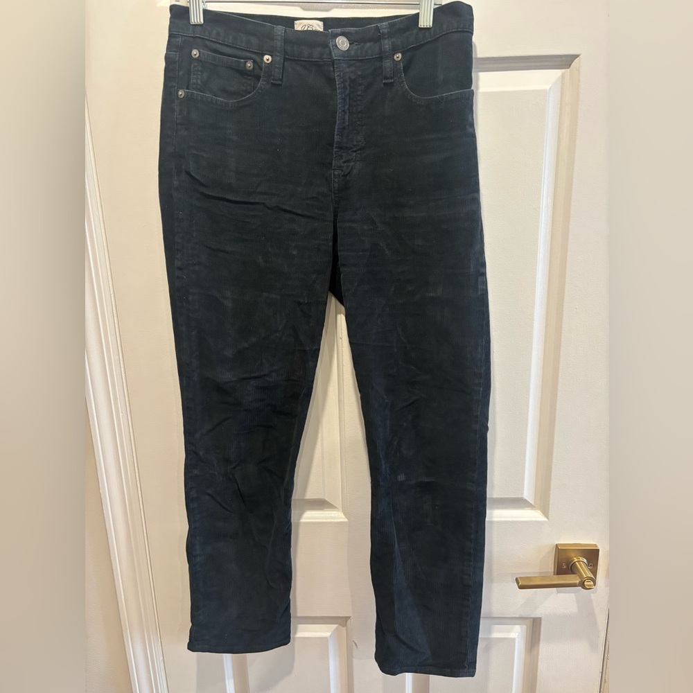 J Crew Vintage Straight Black Corduroy Pants